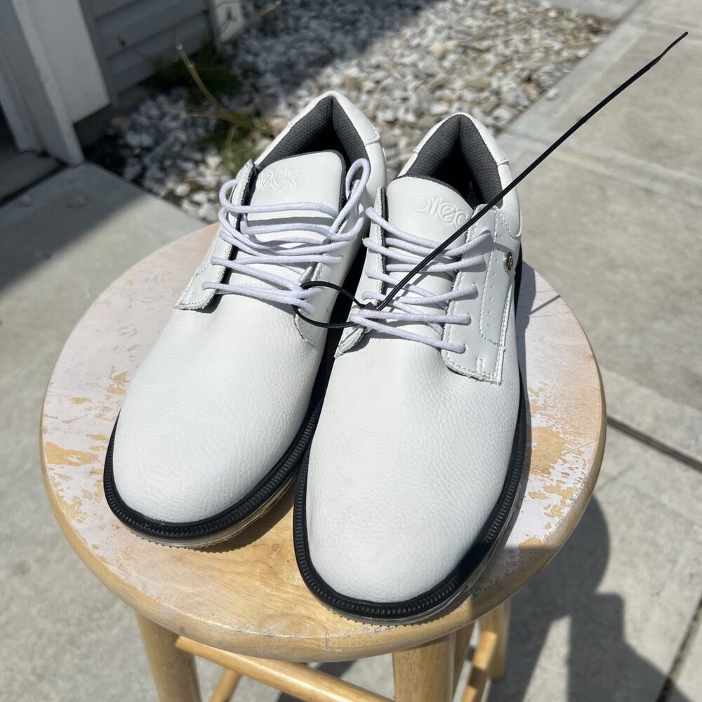 Size EUR 41 aleck Men's Golf Shoes White Athletic Sneaker Plastic Cleats